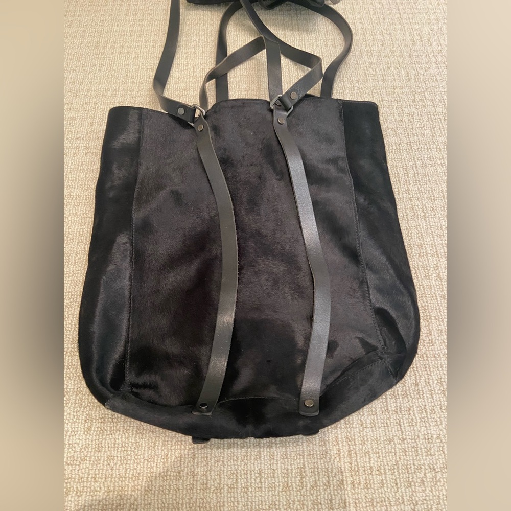 Costume National Black cow hide tote